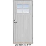 Förrådsdörr 10 graders tät stående spårning med glas och spröjs