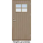 Förrådsdörr 10 graders tät stående spårning med glas och spröjs