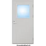 Förrådsdörr 18 graders HDF tät stående spårning med glas