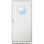 Förrådsdörr 18 graders HDF tät stående spårning med runt glas