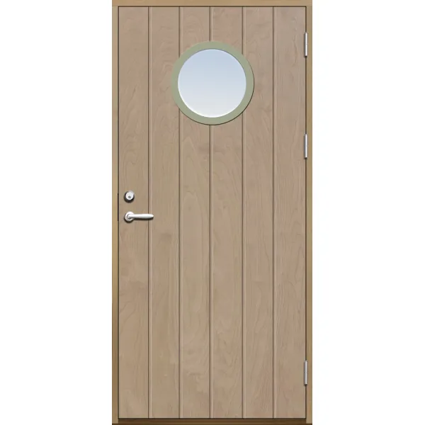 Förrådsdörr 18 graders bred stående spårning med runt glas