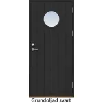 Förrådsdörr 18 graders bred stående spårning med runt glas