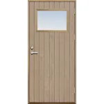 Förrådsdörr 18 graders tät stående spårning glas