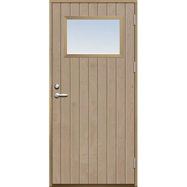 Förrådsdörr 18 graders tät stående spårning glas