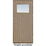 Förrådsdörr 18 graders tät stående spårning glas