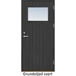 Förrådsdörr 18 graders tät stående spårning glas