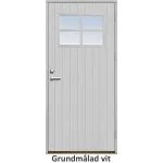 Förrådsdörr 18 graders tät stående spårning med glas och spröjs