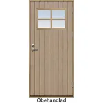 Förrådsdörr 18 graders tät stående spårning med glas och spröjs