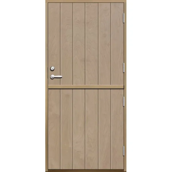 Förrådsdörr 18 graders halvdörr bred stående spårning