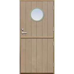 Förrådsdörr 18 graders halvdörr bred stående spårning runt glas