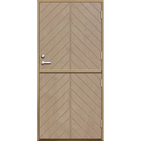 Förrådsdörr 18 graders halvdörr fiskben spårning