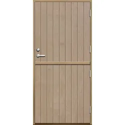 Förrådsdörr 18 graders halvdörr tät stående spårning