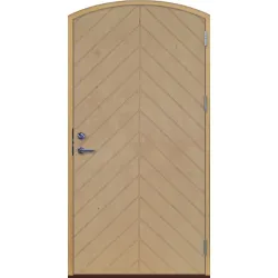 Förrådsdörr valvad fiskben