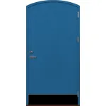 Förrådsdörr valvad slät