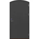 Förrådsdörr valvad slät