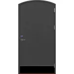 Förrådsdörr valvad slät