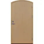 Förrådsdörr valvad slät