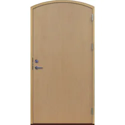 Förrådsdörr valvad slät