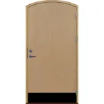 Förrådsdörr valvad slät