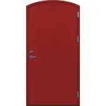 Förrådsdörr valvad slät