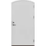 Förrådsdörr valvad slät