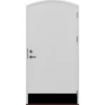 Förrådsdörr valvad slät