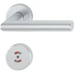 Handtag innerdörr Hoppe Amsterdam Aluminium i silver nyans med wc-vred