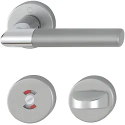 Handtag innerdörr Hoppe Lecce F49-F9 37-42mm med wc-vred