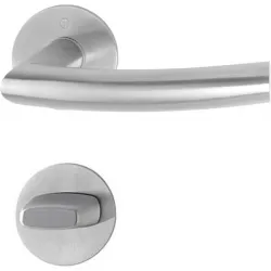 Handtag innerdörr Hoppe Trondheim F69 35-43mm med wc-vred