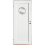 Innerdörr Contur runt glas aluminiumring