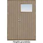 Parförrådsdörr 10 graders tät stående spårning med glas