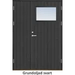 Parförrådsdörr 18 graders tät stående spårning med glas