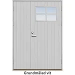 Parförrådsdörr 18 graders tät stående spårning med glas och spröjs