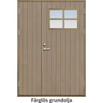 Parförrådsdörr 18 graders tät stående spårning med glas och spröjs