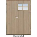 Parförrådsdörr 18 graders tät stående spårning med glas och spröjs