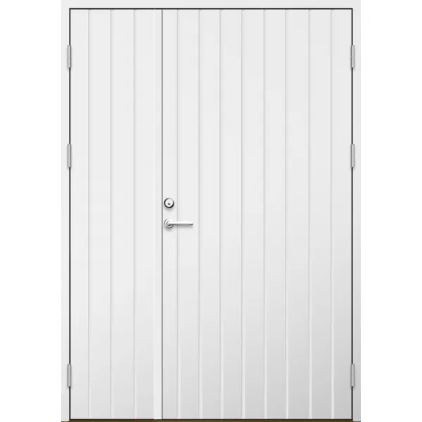 Parförrådsdörr 18 graders HDF tät stående spårning