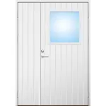 Parförrådsdörr 18 graders HDF tät stående spårning med glas