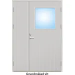 Parförrådsdörr 18 graders HDF tät stående spårning med glas