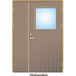 Parförrådsdörr 18 graders HDF tät stående spårning med glas