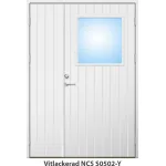 Parförrådsdörr 18 graders HDF tät stående spårning med glas