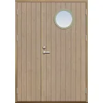 Parytterdörr 21 graders tät stående spårning med runt glas