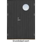 Parytterdörr 21 graders tät stående spårning med runt glas