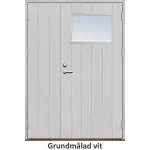 Parytterdörr 21 graders bred stående spårning med glas