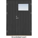 Parytterdörr 21 graders bred stående spårning med glas