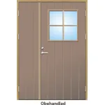 Parytterdörr 21 graders HDF bred stående spårning med glas och spröjs