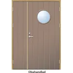 Parytterdörr 21 graders HDF bred stående spårning med runt glas