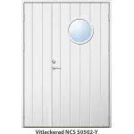 Parytterdörr 21 graders HDF bred stående spårning med runt glas