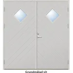 Parytterdörr 21 graders HDF fiskben spårning ruter ess glas