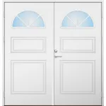 Parytterdörr 21 graders HDF halvmånefönster