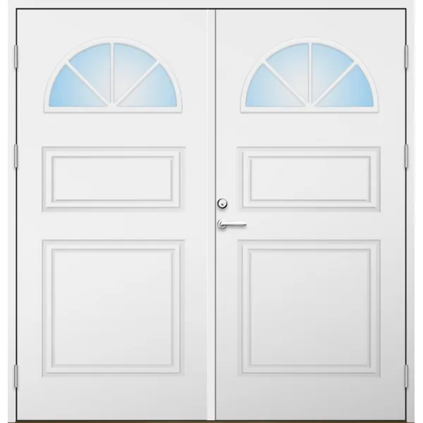 Parytterdörr 21 graders HDF halvmånefönster